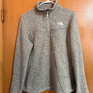 The North Face Women's Gray Half-Zip Fleece Pullover